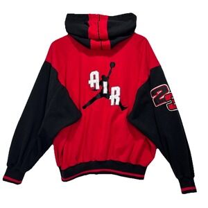 VTG RARE 90's  Nike Jordan Baseball Varsity Bomber‎ Jacket sz M Red Made Taiwan